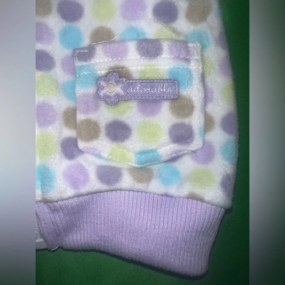 Carter's Multicolor Polka Dot Hooded Vest size 3Months